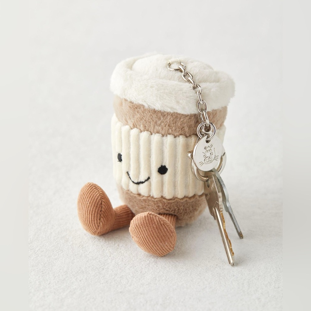 Jellycat Coffee Keychain NWOT